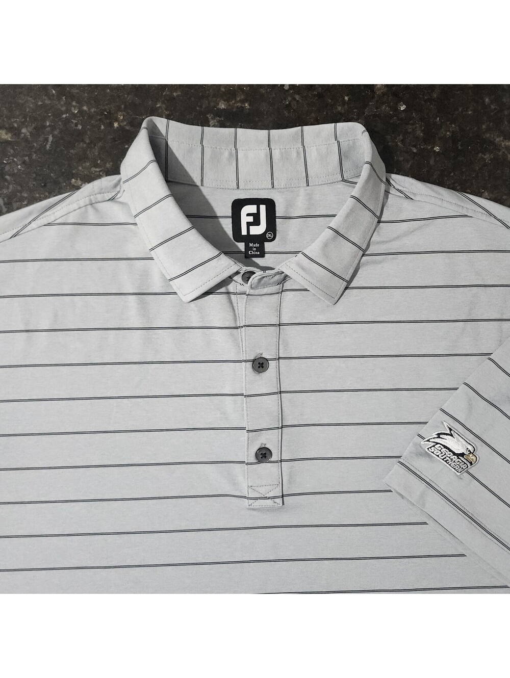 Footjoy Georgia Southern Eagles Polo Striped Shirt Performance Stretch Golf 2XL
